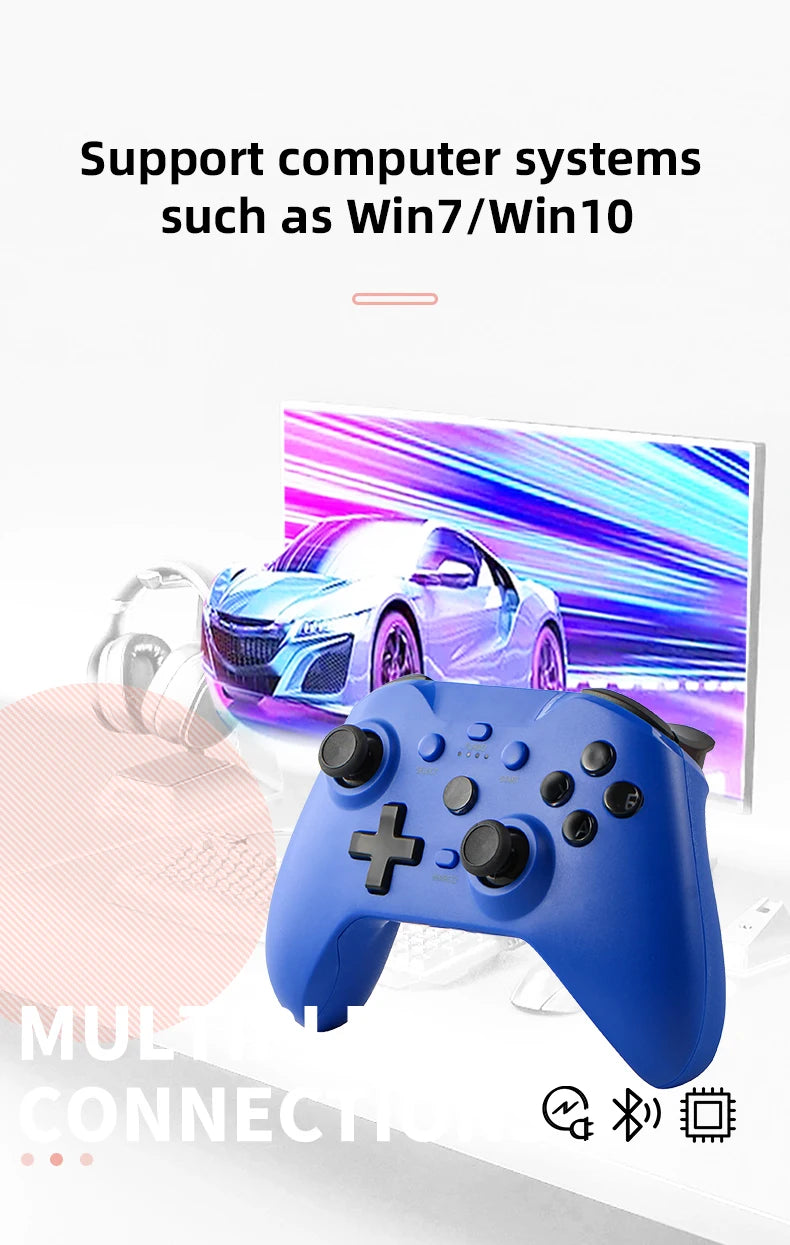 Switch gamepad  Wirelless  controller Supports Android phones/iOS/computers Win10/PS4 with dual motor vibration
