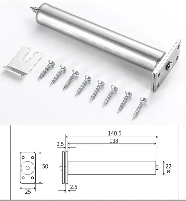 Invisible Door Closers Home Door Wooden Door Automatic Closers Hidden Lightweight Door Spring Adjustable Hinge Closers Hardware