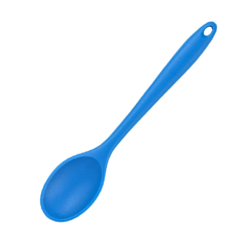 1pc Small Silicone Spoon, High Temperature Resistant Soup Spoon, Mixing Spoon, Salad Spoon, Kitchen Utensils Accessories