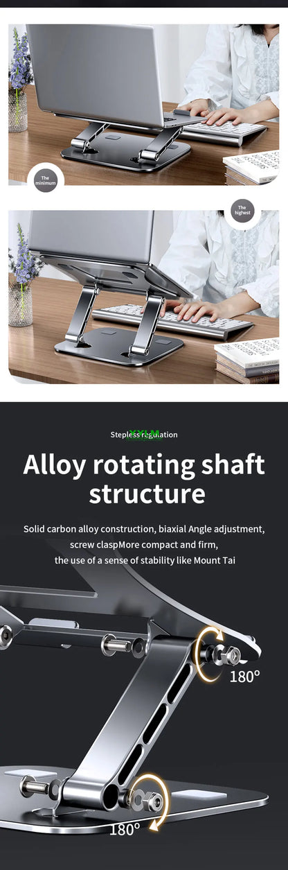 Phone Tablet Stand Adjustable Aluminum Alloy laptop Tablet up to 17 "Laptop Portable Folding stand Cooling stand support