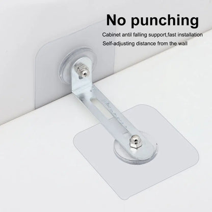 Adhesive Furniture Wall Anchors TV Cabinet Fixed Prevent Dumping Device Punch-free Furniture Anti-falling Fixture Baby Care