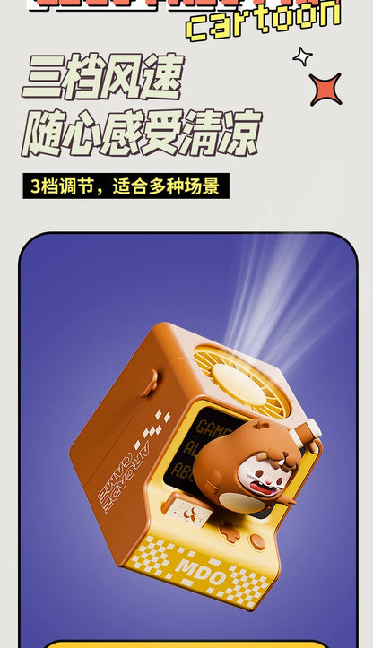 Mini Fan Cartoon halterneck fan USB charging lazy fan portable handheld outdoor mini bladeless small fan