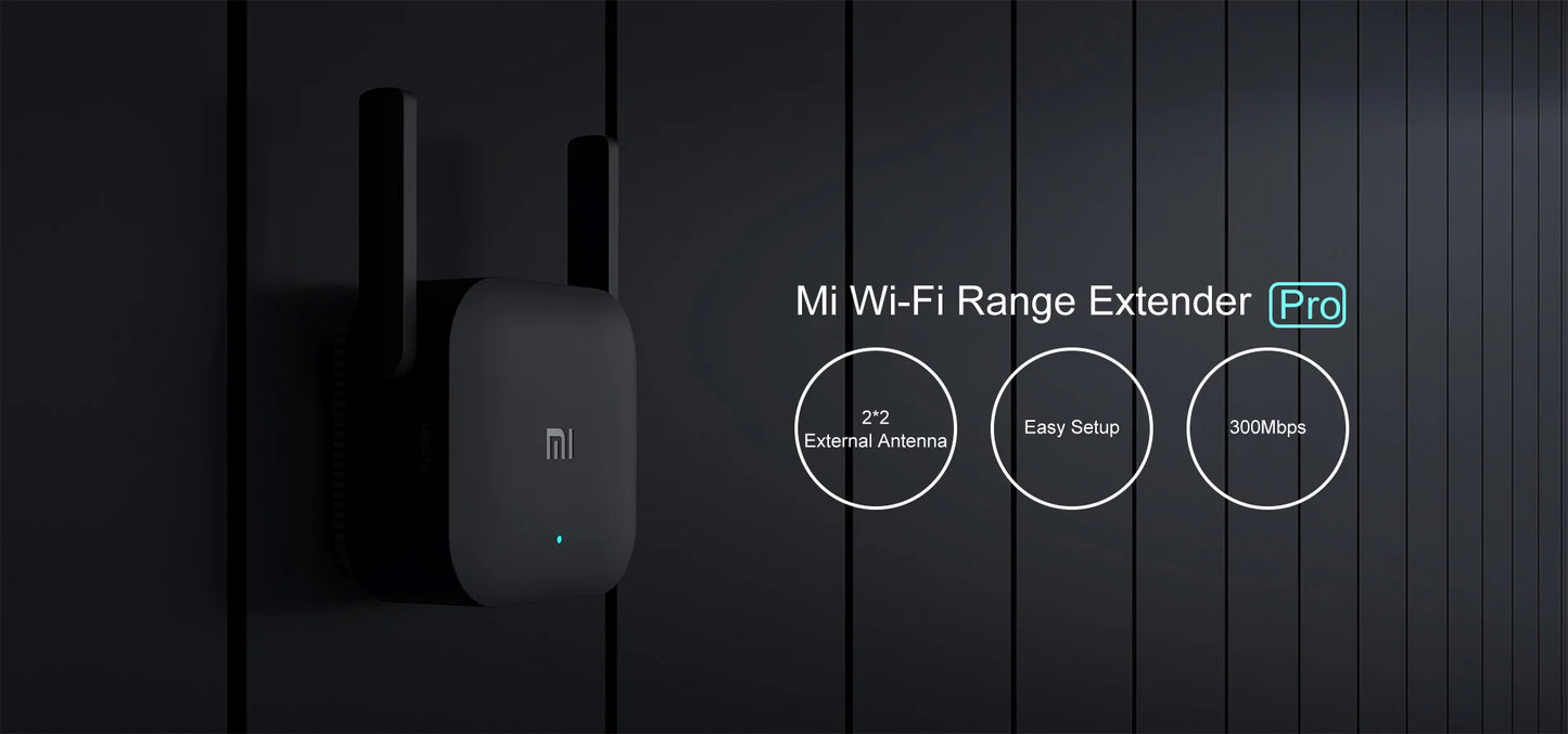 NEW Xiaomi Wireless Wifi Pro Mi Amplifier Router 2.4G Wi-Fi Repeater 300M Network Expander Range Extender 2×2 External Antennas
