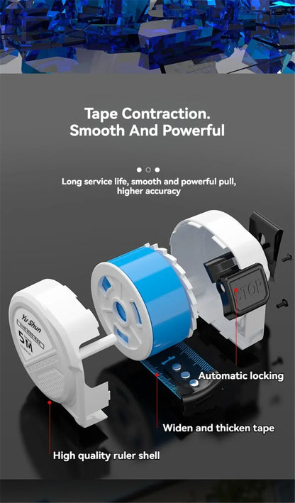 Automatic Locking Anti-cut Hand Blue Laser Digital Tape Measure Measuring Tape Retractable for Electrician Man Gift