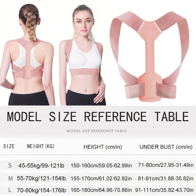 Back Straightener Posture Corrector Women Men Upper Back Brace Posture Belt Relief Scoliosis Suppor Back Harness Posture