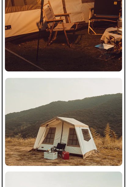 Multi Person Camping Cabin Outdoor Rain Proof Camping Luxury Villa Camp Large Tent