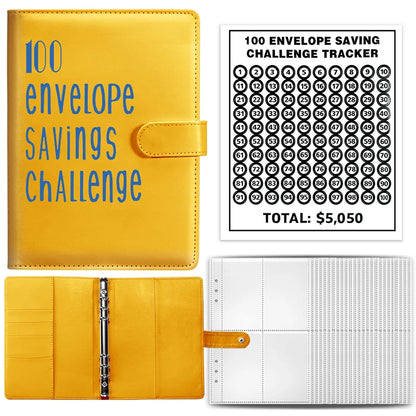 100 Envelope Cash Savings Challenge, Saving Challenge Envelop Book, Budget Envelope Financial Assistant, A5 Size Cash Binder