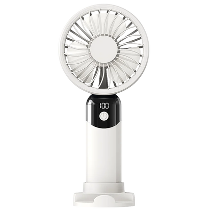 Portable Handheld Fan-LED Display Usb Fan, 6-Speed Wind, Rechargeable Portable Fan, Mini Fan for Home/Camping/Office