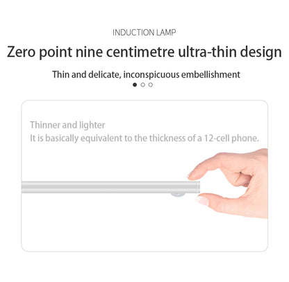 LED Night Light Motion Sensor Wireless USB Cabinet Night Light Wardrobe Lamp For Kitchen Cabinet Bedroom Wardrobe 20/30/40/60CM