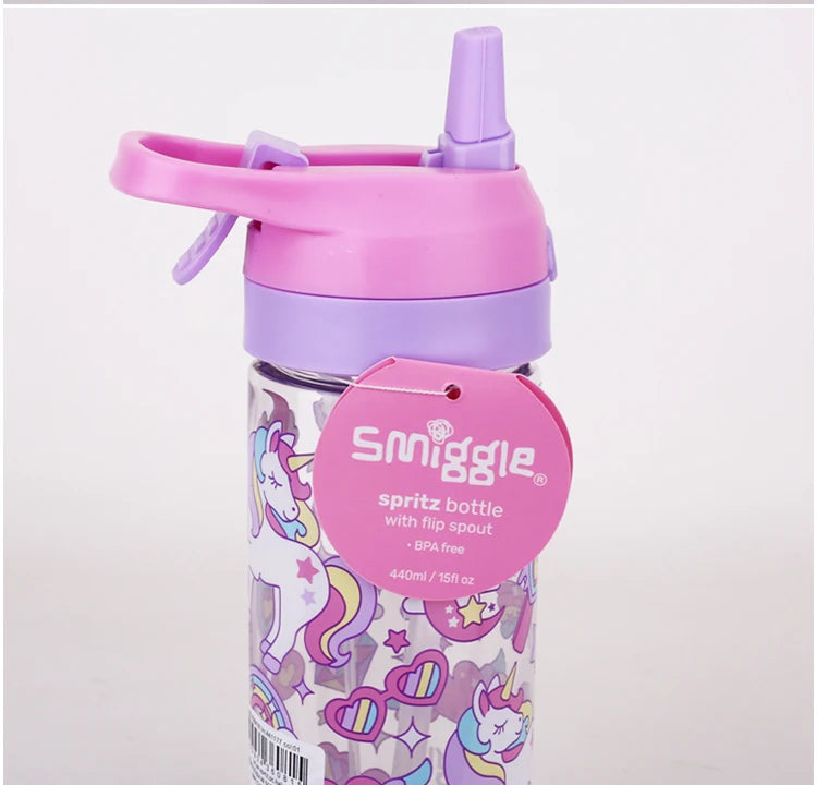 Australian Smiggle Backpack Pink And White Unicorn Student Stationery Backpack Lunch Bag Water Cup Student Gift