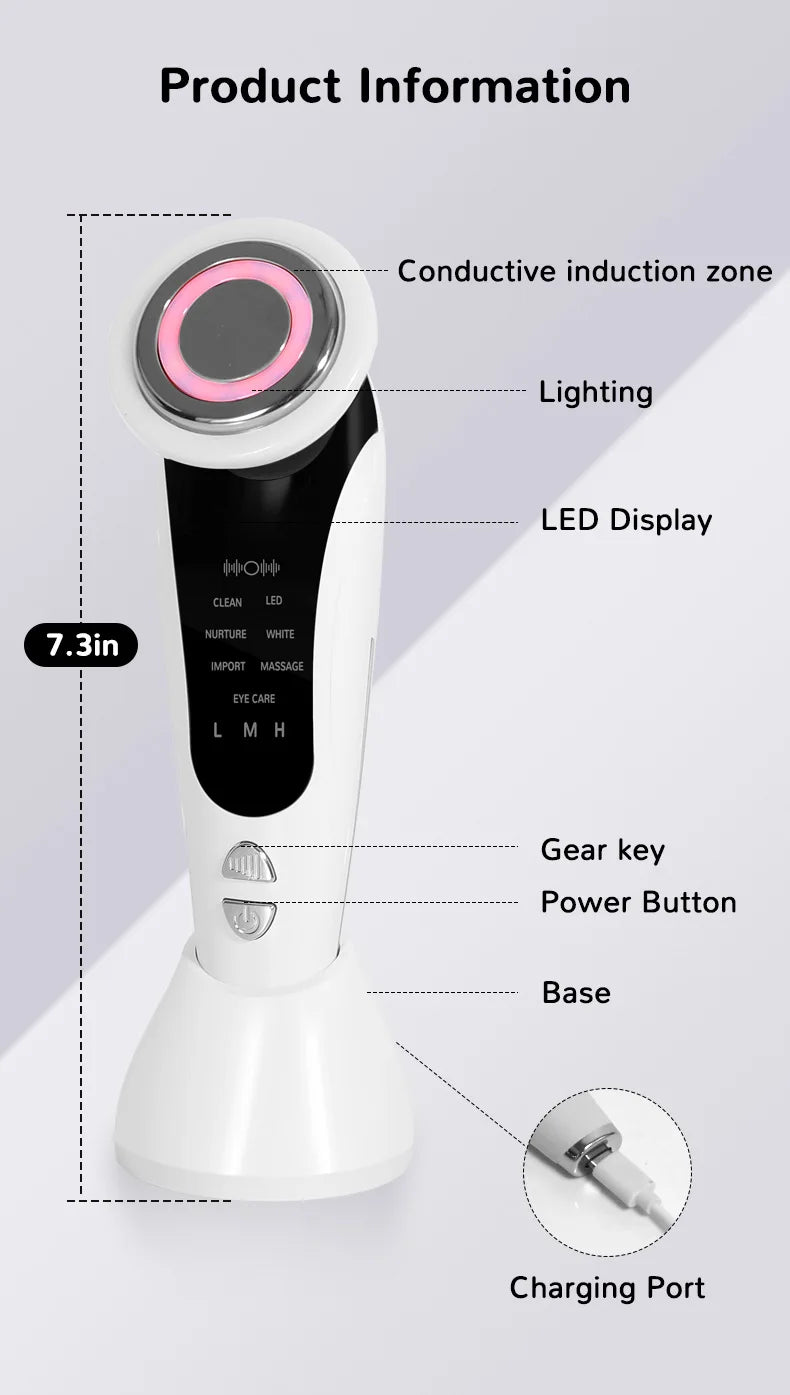 7 in 1 Face Lifting Face Lifting Massager Portable Home Use Electric Skin Care Tool Face Lift Massage Whitening Skin Tightening
