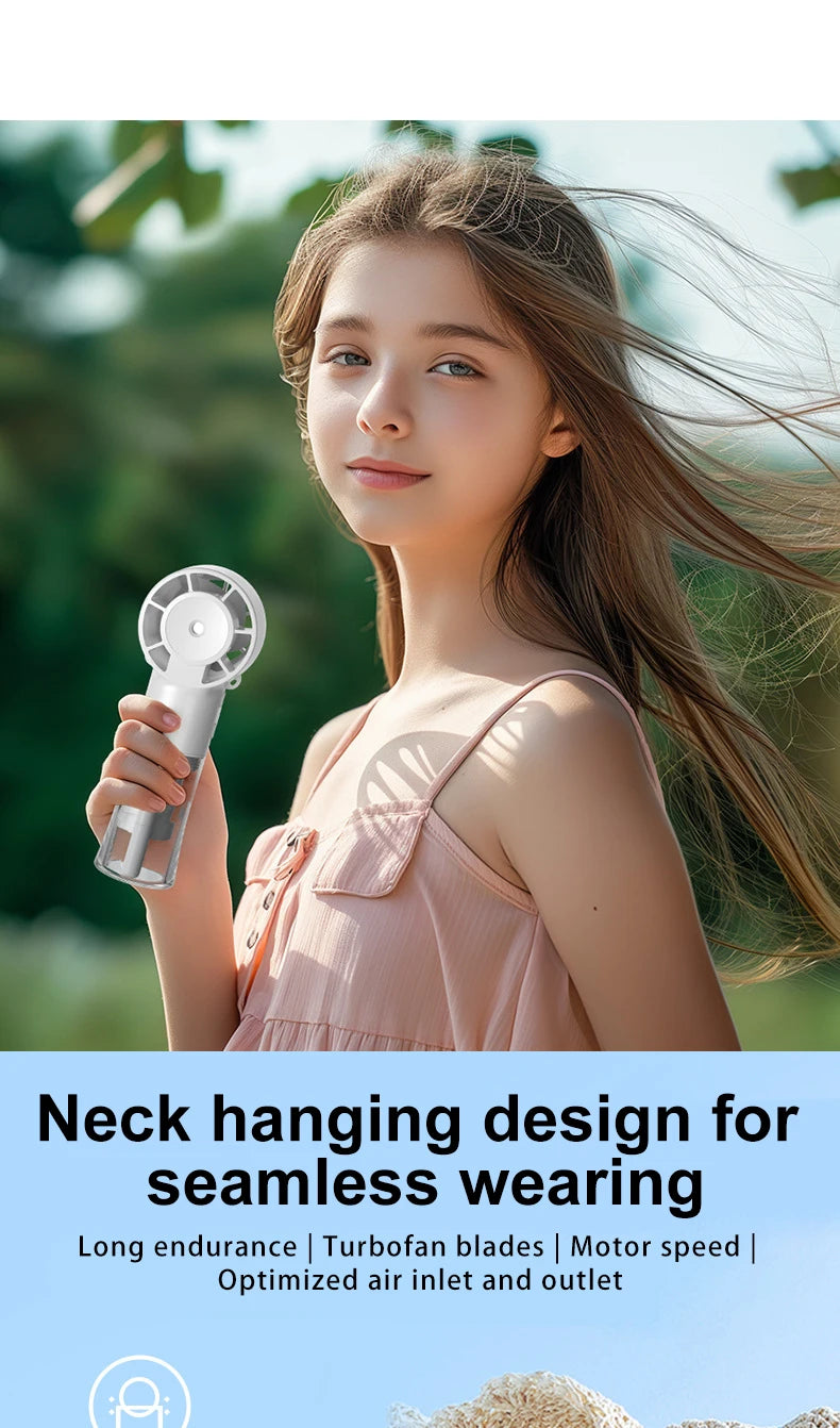 Mini Handheld Fan Portable Misting Fans Adjustable Handheld Fan for Commuters Water Humidifier Cooling Gadget