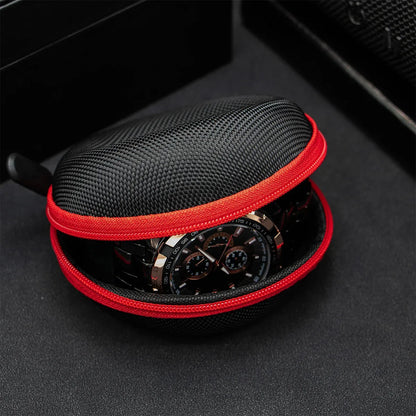 Portable EVA Single Watch Travel Case Watch Storage Organizer Box Watch Holder Waterproof for Smartwatches Zippered Container