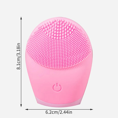 Electric Silicone Facial Cleanser Massager Skincare Massage Tool Beauty Machine Vibration Cleaning Of Pores Self Provided Batter
