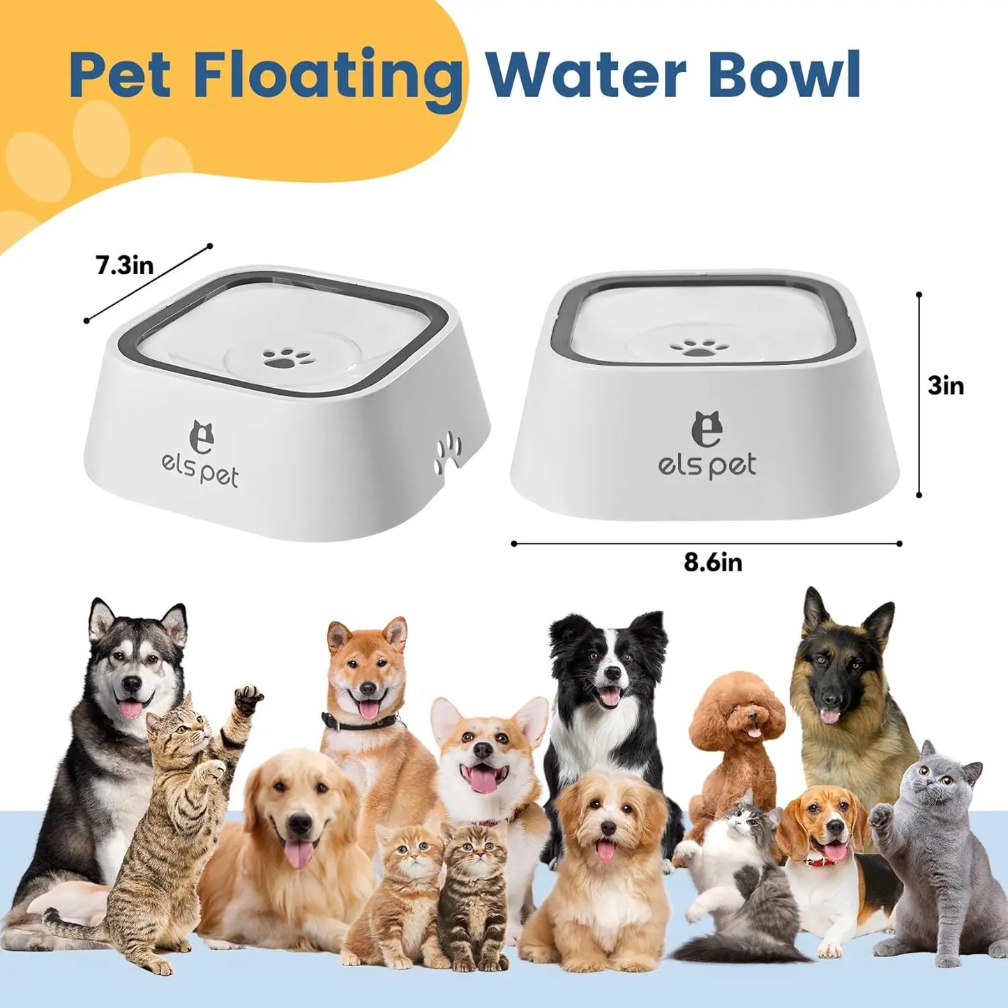 Dog Water Bowl Anti Splash No Slip Removable Design Vehicle Carried Travel Spill Proof Pet Bowls for Small Medium Dogs and Pets