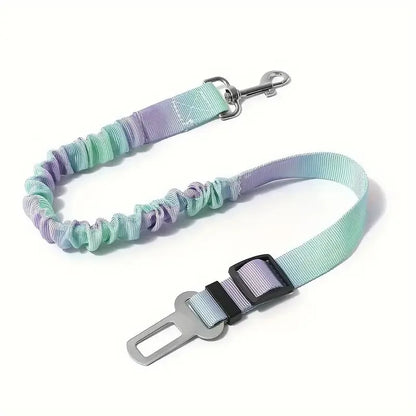 Adjustable Dog Car Seat Belt - Elastic Nylon Safety Harness for Secure Travel