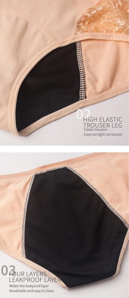Menstrual Period Panties Women Cotton higth waist Leak Proof Widen absorbent underwear Physiological Briefs