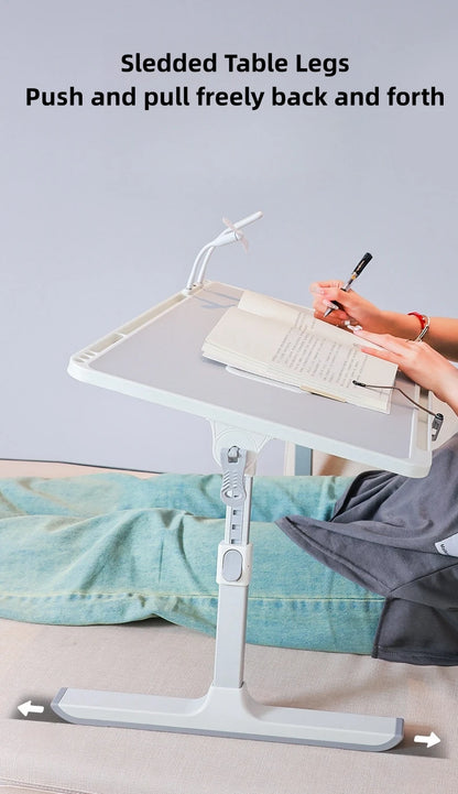 Laptop Bed Tray Table, Adjustable Laptop Bed Table,Portable Standing Desk with Storage Drawer,Foldable Lap Tablet Table for Sofa