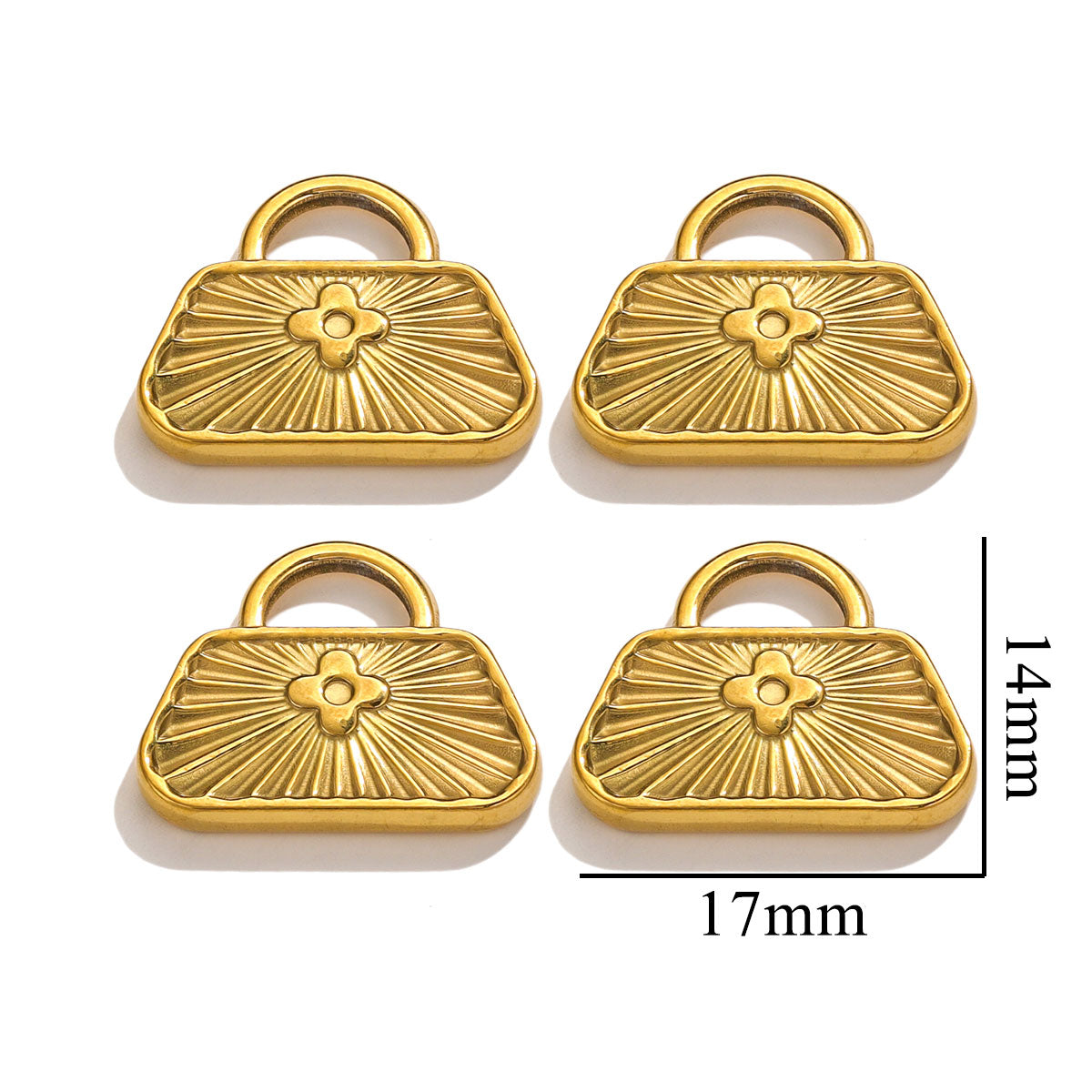 5PCS Stainless Steel Crucifix Bag Lock Pendant Charms Pad Lock Charms Fit DIY Necklace Bracelet Pendants Jewelry Making