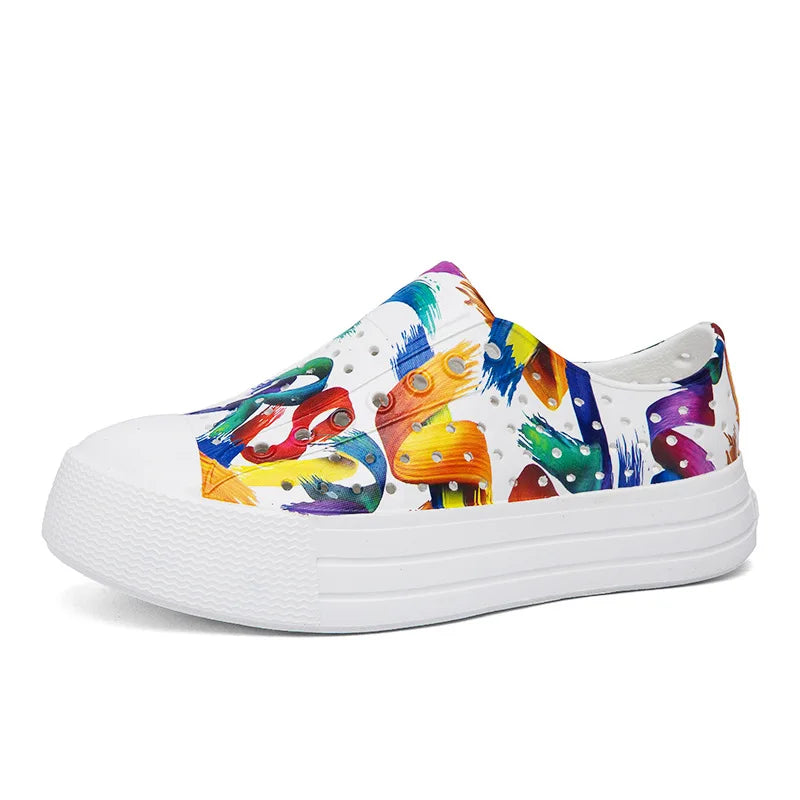 Summer Women Beach Sandal EVA External Wear Cave Sandal Big Kid Casual Shoe Heightening Sandal Thick Bottom Hole Garden Shoe