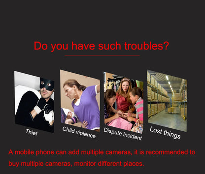 Full HD Digital Clocks Cameras Night Vision App Wifi Remote Monitoring Motion Detection Auto Loop Recording Mini Home Camcorder