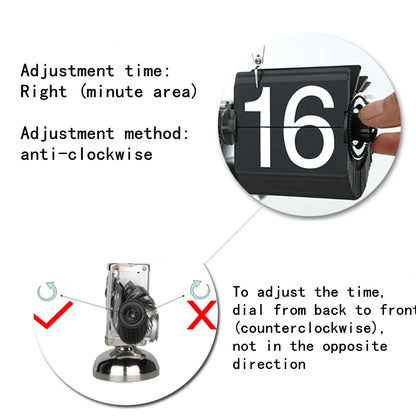 A Flipping Clock with Page Turning Automatically for Modern Home Decoration Full of Sense of Technology Retro Table Clock