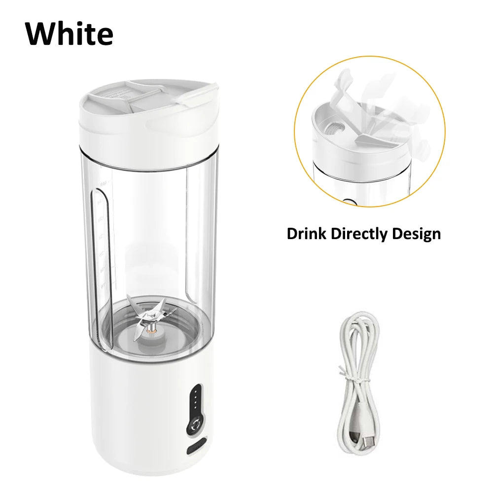 Portable Bottle Blender Electric Fresh Juice Blender Mini Fruit Juicer Blender Rechargeable Smoothie Mixer Juice Making Machine