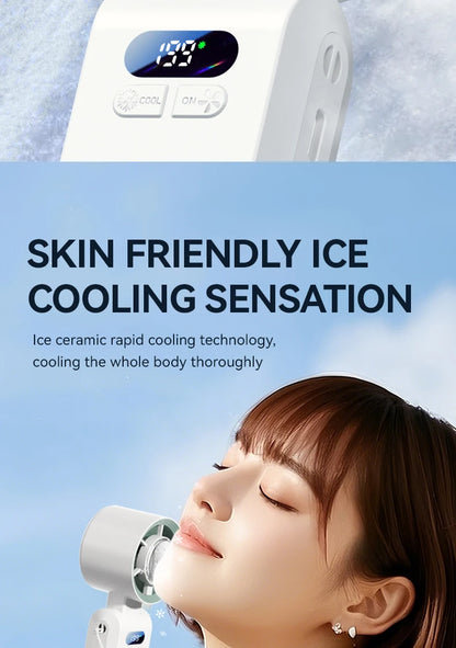 Handheld Fan, Portable Handheld Fan with Ice Function Turbo Powerful Rechargeable Fans  for Outdoor Indoor travel essentials