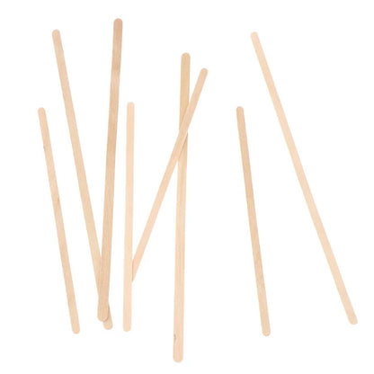 50pcs Disposable Wooden Coffee Stirrers Hot Cold Drinking Stir Beverage Stir Sticks Biodegradable Utensils Bar Cafe or Home Use
