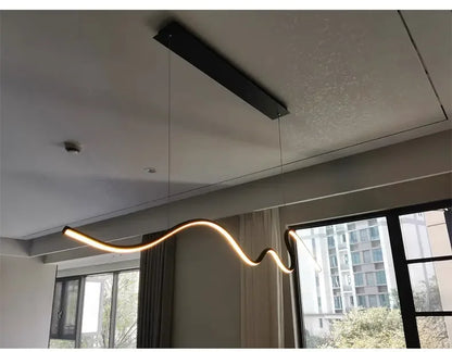 Dining Room Lamp Chandelier Light Luxury Lamps Modern Minimalist Dining Room Dining Table Bar Nordic Minimalist Strip 2025 New