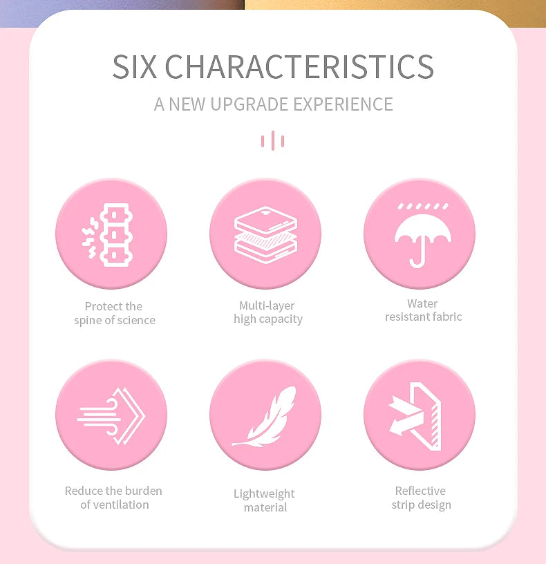 New elementary school students schoolbag shoulders backpack 6-12 years old one, two, three, four, five, six grades waterproof le