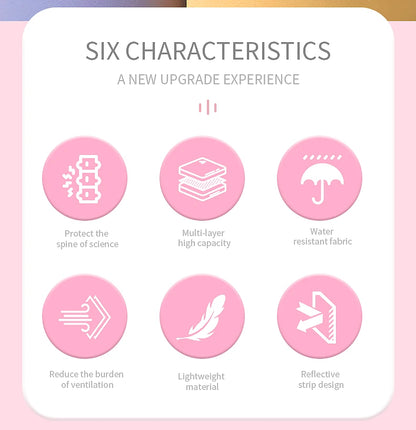 New elementary school students schoolbag shoulders backpack 6-12 years old one, two, three, four, five, six grades waterproof le