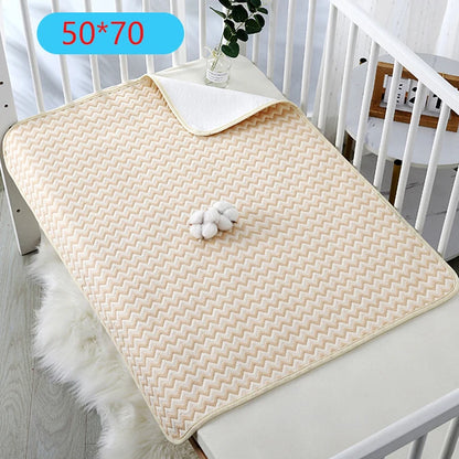 Reusable Infant Change Pad Baby Waterproof Crib Changing Mat Urine Sheet Cotton Diaper Cover Washable Newborn Bed Nappy Mattress