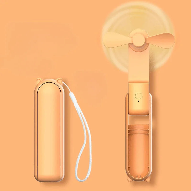 New Portable Handheld Fan Mini Handheld Fan with USB Rechargeable and Adjustable Speed Suitable for Indoor and Outdoor Use