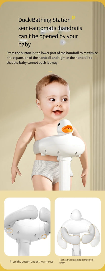 Baby standing bath device Adjustable folding children's bath tub wash butt bath stand