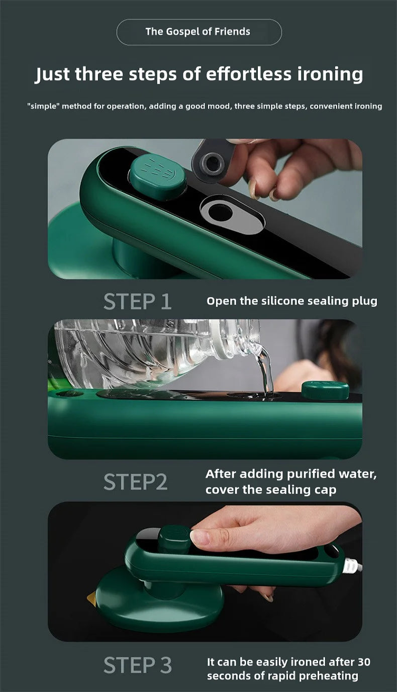 Mini Portable Handheld Electric Iron lightweight Micro Steam Iron Multi-Function steam electric iron 2-in-1 household Steam Iron
