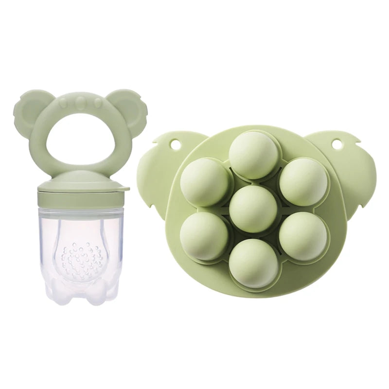 Baby Fruit Feeder Food Grade Silica Gel Pacifier Silicone Teething Nipple Feeding Grind Fruits Vegetable for Baby's Meal Feeding