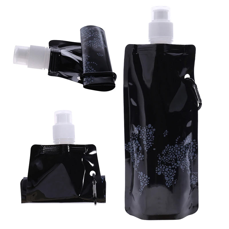 Foldable Silicone Soft Flask Water Bottle Ultralight Outdoors Traveling Sport Running Kettle Folding Water Bottle Water Bag