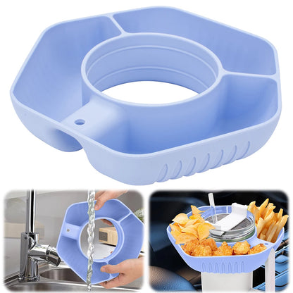 1000ml Snack Bowl Drink Cup with Straw 2 In 1 Stadium Tumbler Splash Proof Leakproof Popcorn Beverage Cup for Cinema Travel