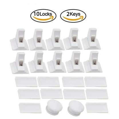 Child Safety Lock with Magnetic Keep Your Kids Safe Children's Lock Ideal Drawer Cabinet Door Safety for Toddler Baby Protection