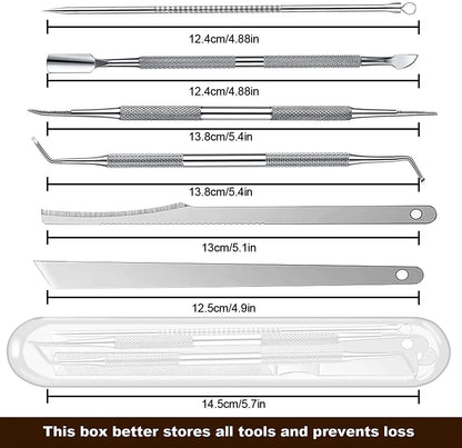 3-7pcs Stainless Steel Manicure Pedicure Knife Nail Clippers To Remove Dead Skin Calluses Thick Hard Acne Needle Pick Tool Set