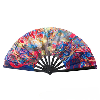 Boots The Ground Hand Fan Foldable Country Line Dance Fan Portable Large Popping Fan For Dance Practice Party Performance
