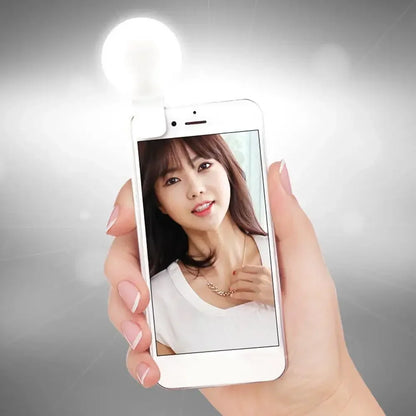 Mobile Phone LED Selfie Ring Light Portable Mini Durable Practical Three Stop Dimming Circle Photography Clip Fill Light