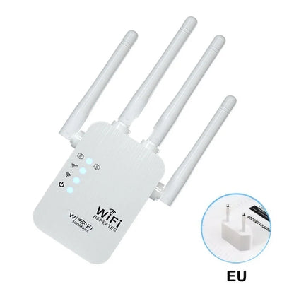 WiFi Extender 300M Wireless WiFi Repeater  Long Range Wireless WIFI Signal Booster Wireless Network Internet Repeater EU