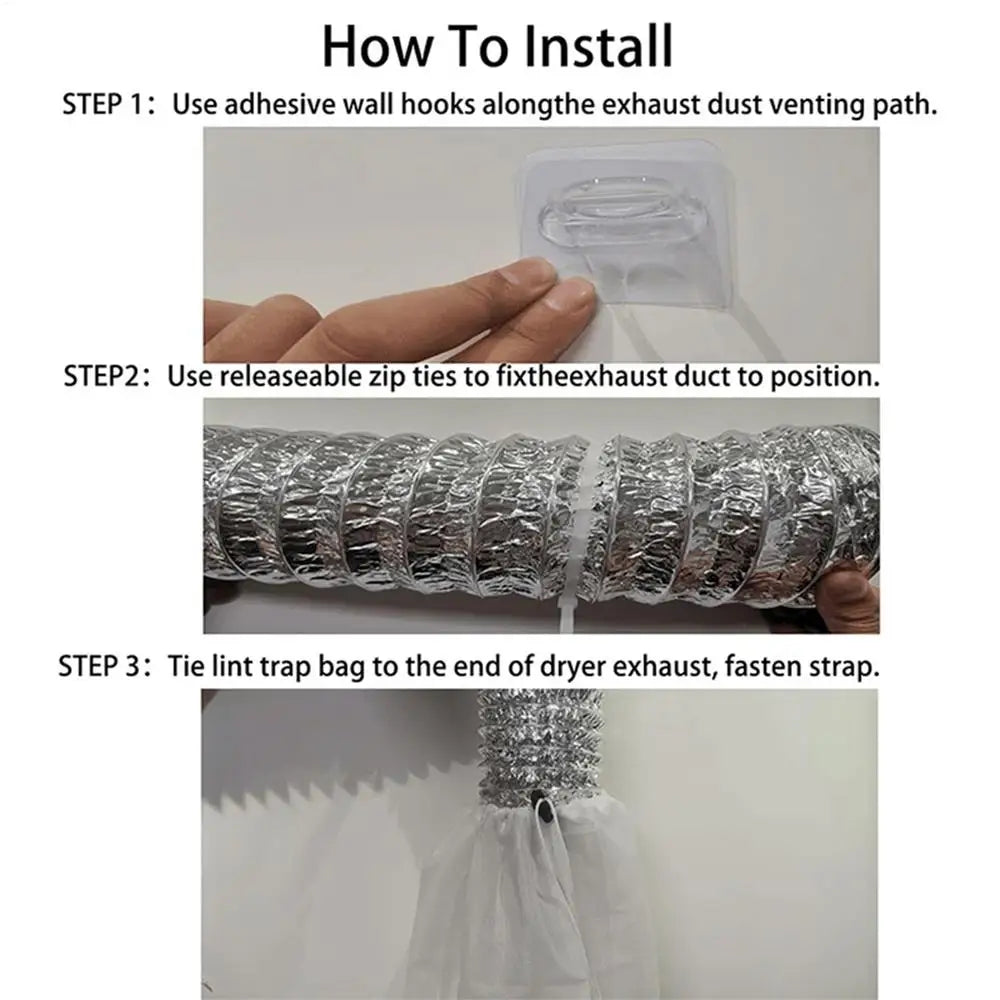 Dryer Lint Catcher Lint Collector For Dryer Reusable Fluff Cleaning Kit Dryer Vent Bucket Indoor Box For Ventless Dryer To