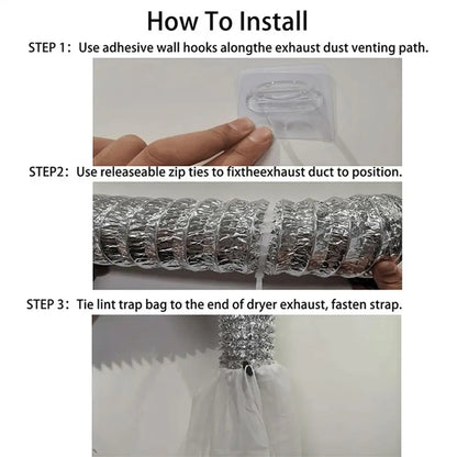 Dryer Lint Catcher Lint Collector For Dryer Reusable Fluff Cleaning Kit Dryer Vent Bucket Indoor Box For Ventless Dryer To