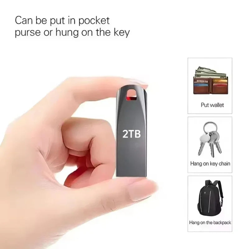 Xiaomi 2TB USB3.2 Flash Drive Super High Speed Data Transfer 1TB Large Capacity Ultra-Fast Portable Storage Sleek Durable U Disk
