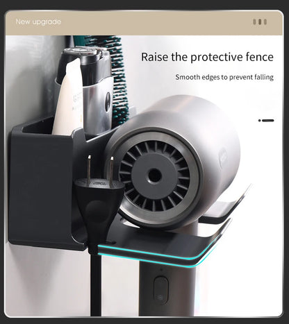 Bathroom Shelf Dryer Cradle Wall Shelves Hair Dryer Holder Shower Hairdryer Organizer Box Toilet Blower Holder Shelf Bathroom