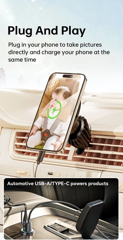 Baby Car Monitor 1080P Monitor Camera for Baby Rear Facing Seat Mirror Display 125° Wide View Night Vision Car Mirror Camera