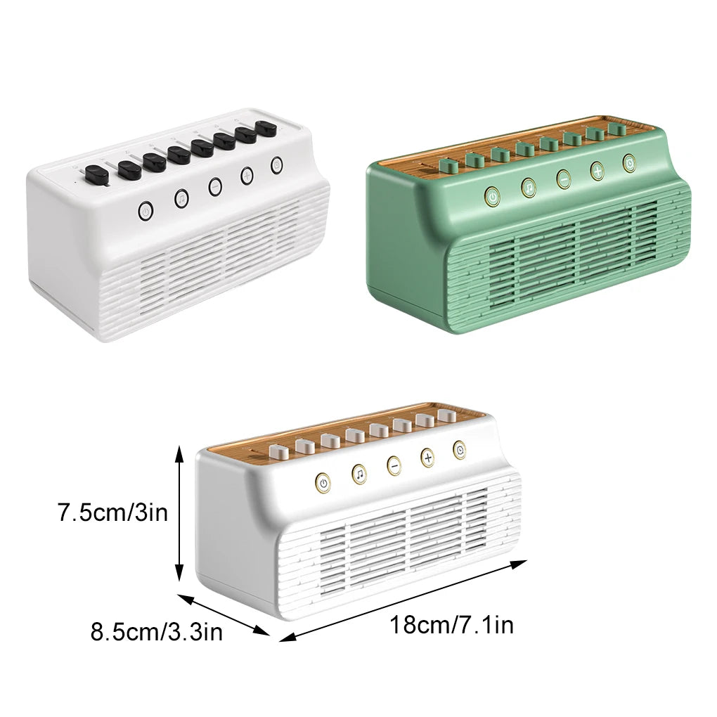 Wireless Bluetooth Speaker Noise Timed Natural Sounds Music Box Improve Sleep Rain Sea Waves Bird Thunder Relax Reduce Stress